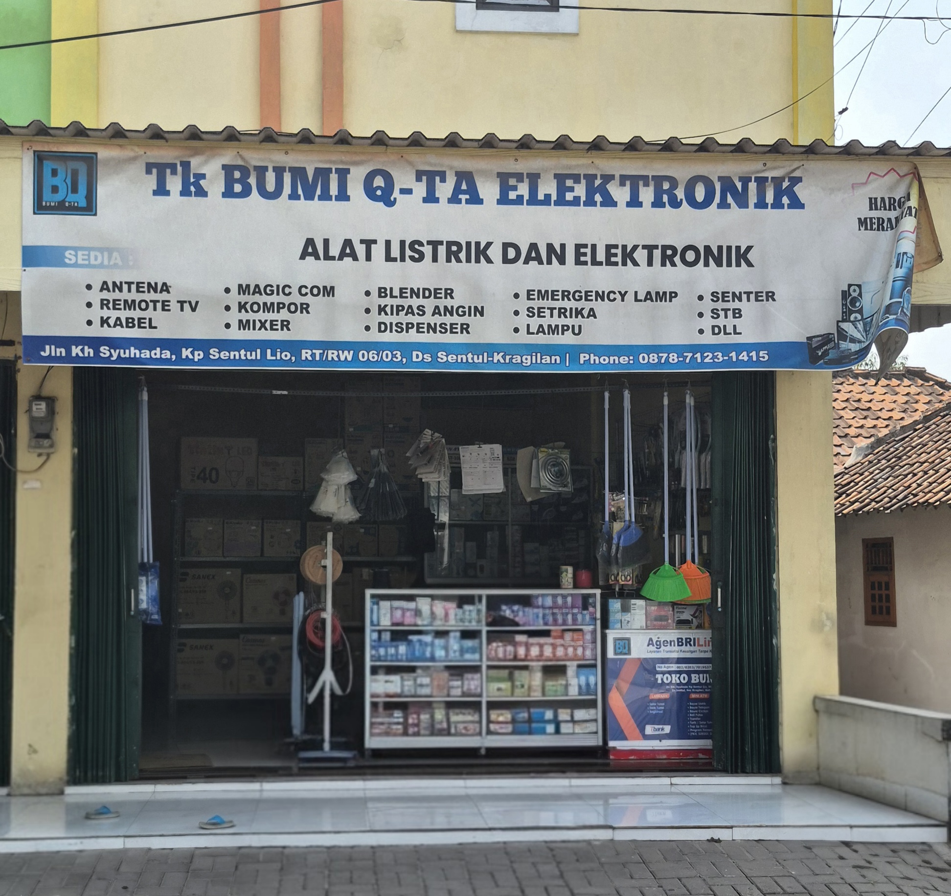 Halaman depan Toko Listrik